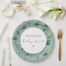 Boho Sage Grönt Eucalyptus Baby Shower