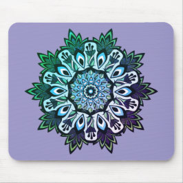 Boho Sage Grönt Flower Mandala Musmatta