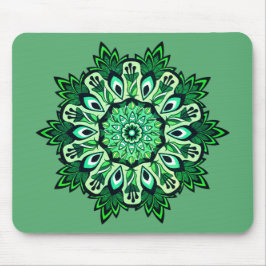 Boho Sage Grönt Flower Mandala Musmatta