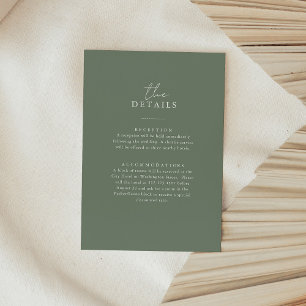 Boho Sage Grönt Information om enkel gäst i Bröl Tilläggskort