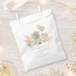 Boho Sage Grönt Nalle Baby Shower-favoritfack