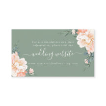 Boho Sage Grönt Peach Cream Blommigt Bröllop webbp