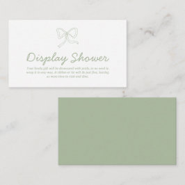 Boho Sage Ribbon Visning Shower-hölje Tilläggskort