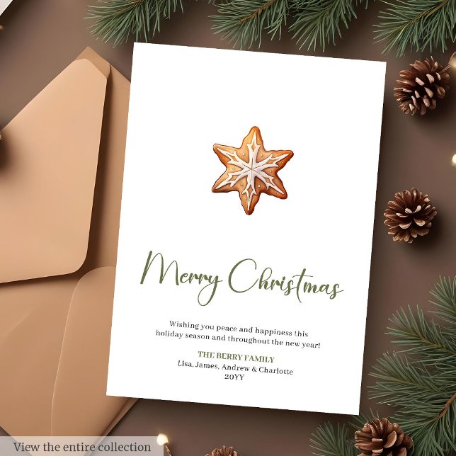 Boho Sage Terracotta Christmas Greeting Card Julkort (Boho Sage Terracotta Christmas Greeting Card

)