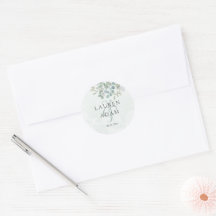 Boho Sagegrön Eukalyptus Watercolor Bröllop