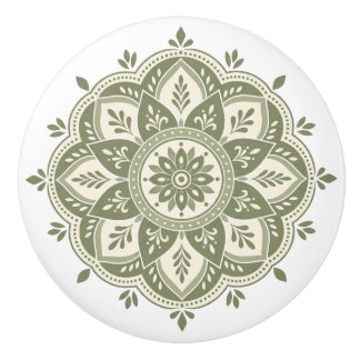 Boho Sagegrön Knopp
