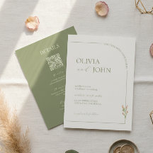 Boho Sagegrön & Linne Minimalist med detaljer & QR