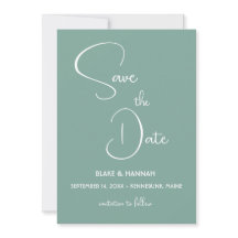 Boho Sagegrön Minimalistisk Öken Spara Datum