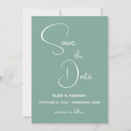 Boho Sagegrön Minimalistisk Öken Spara Datum Inbjudningar