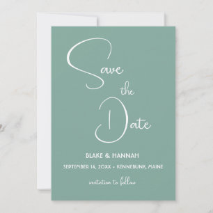Boho Sagegrön Minimalistisk Öken Spara Datum Inbjudningar