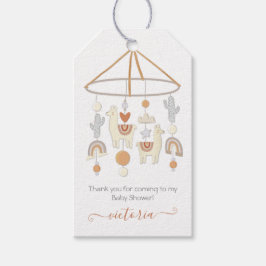 Boho Scandi Mobile Baby Shower Presentetikett
