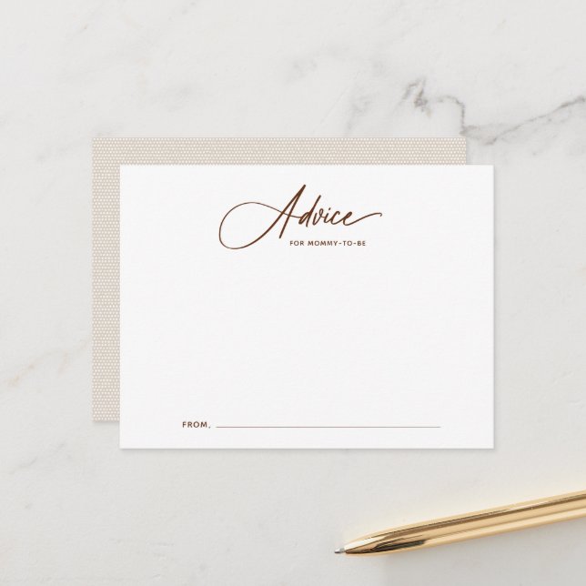 Boho Script Baby Shower Adapter Vykort (Fram/Back In Situ)