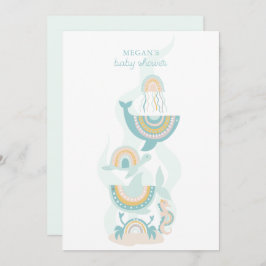 Boho Sea Animal Baby Shower-inbjudan Inbjudningar