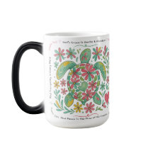 Boho Sea Turtle Christian, 11 eller 15 oz, Rosa/Gr