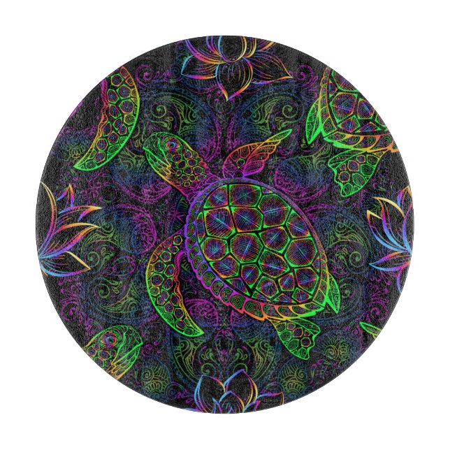 Boho Sea Turtle: Psychedelic Mandala Mönster (Framsidan)