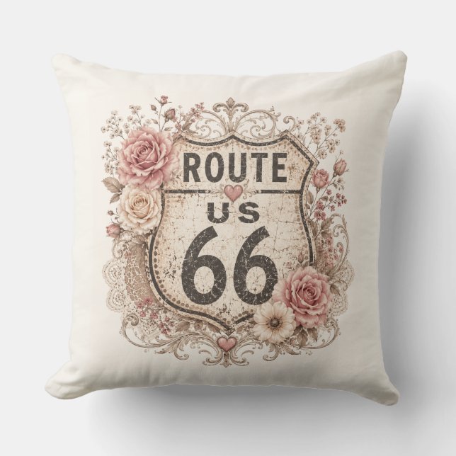 Boho Shabby Chic Morvägen accent Kudde (Framsida)