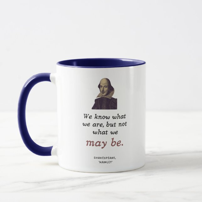 Boho Shakespeare Studenten Motivation Vintage Mugg (Vänster)