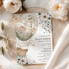 Boho Silly Goose Girl Baby Shower Inbjudningar