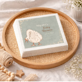 Boho Silly Goose Personliga Baby Shower Servetter
