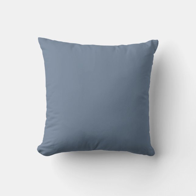 Boho Silver Grått Solid Färg Kudde (Framsida)