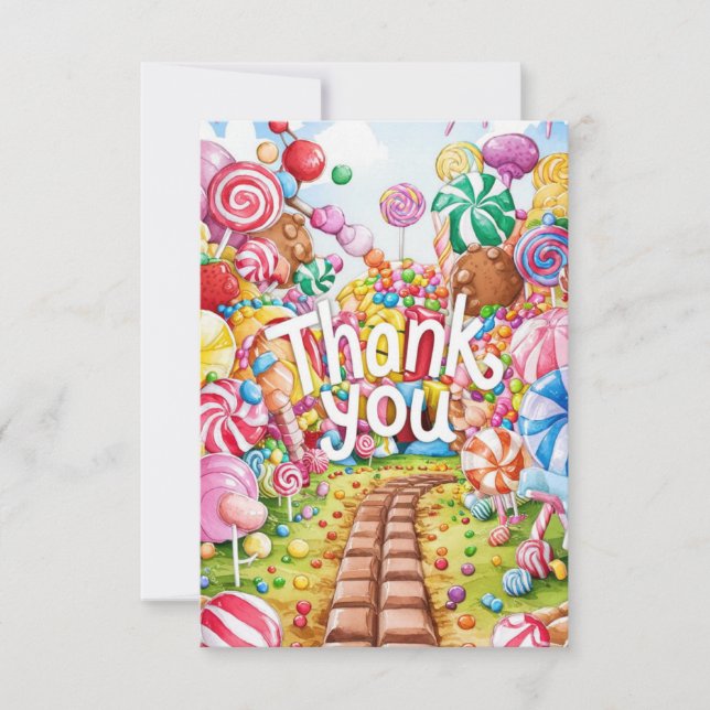 Boho Simple Candyland tack ditt kort (Framsida)