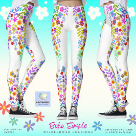 Boho Simple WildblomLeggings Leggings