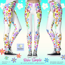 Boho Simple WildblomLeggings
