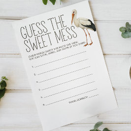 Boho Skogs Baby Shower Gissa Söta Röra Spel Flygblad