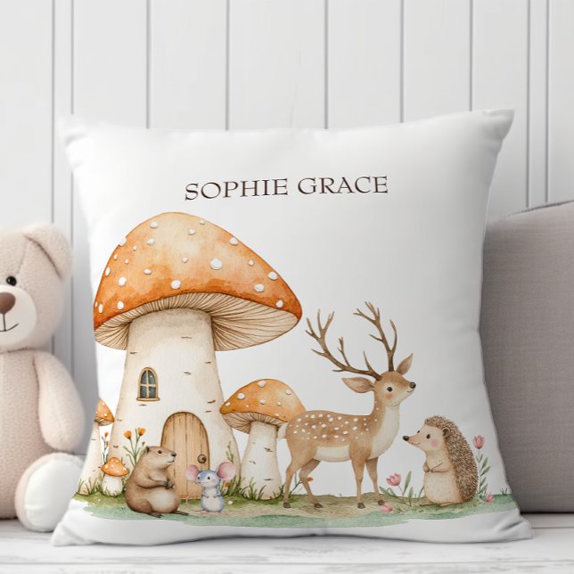 Boho Skogs Djur Baby Kudde (Skapare uppladdad)