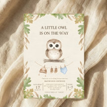 boho skogs uggla grönska baby shower