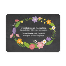 Boho skogskrans på svart tavla bröllop