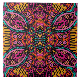 Boho skraj moderiktigt Retro abstrakt mönster Kakelplatta