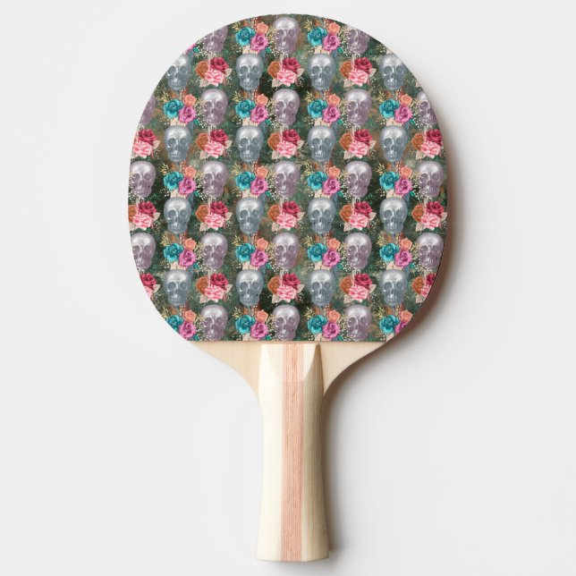 Boho Skull-seriens design 10 Pingisracket (Framsidan)