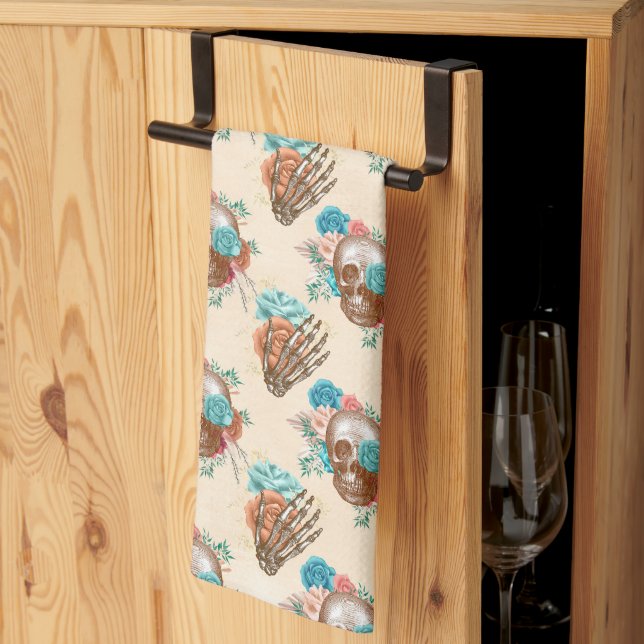 Boho Skull Series Design 12 Kökshandduk (Thirds Fold)