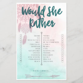 Boho, skulle hon hellre visa babykläder? flygblad