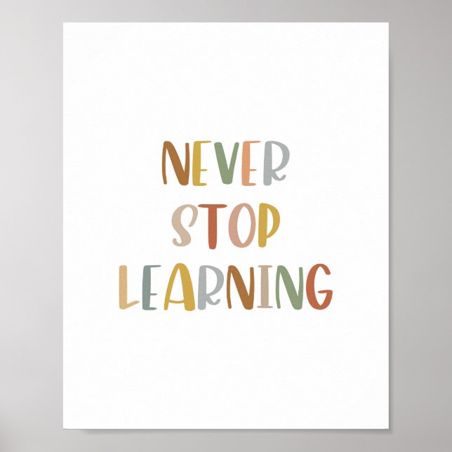 Boho slutar aldrig att lära Poster (Framsidan)