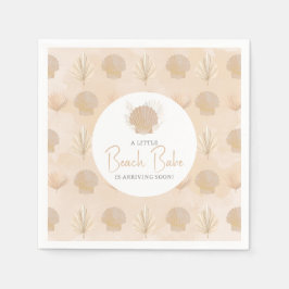 Boho Snäcka Beige Ocean Baby Shower Pappersservett