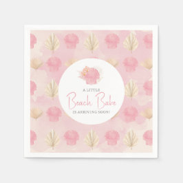 Boho Snäcka Rosa Ocean Baby Shower Pappersservett