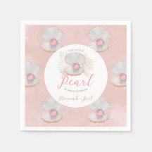 Boho Snäcka Rosa Pearl Ocean Baby Shower