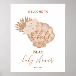 Boho Snigelsköld Barnkalas Välkomstskylt Poster
