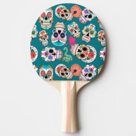Boho sockerdöskallar pingisracket