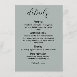 Boho Soft Färgad Ro & White Flowers Bröllop Tilläggskort