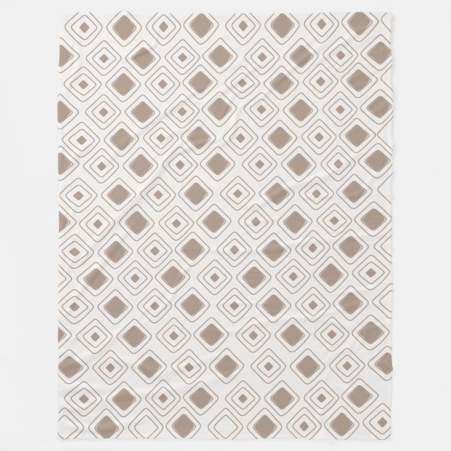 Boho Soft Neutralt Tribal Geometric Aztec Mönster Fleecefilt (Framsidan)