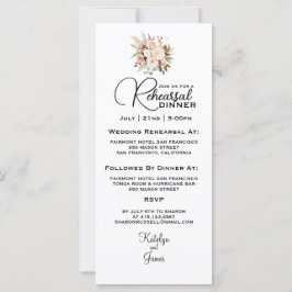 Boho Soft Ro/White Flowers Rehearsal Dinner