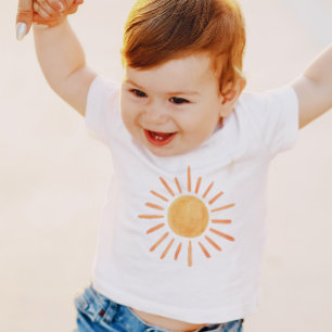 Boho Sol 1:a födelsedag Första Resa Little Sunshin T Shirt