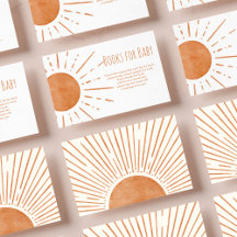 Boho Sol Baby Shower Bokar för Baby Card
