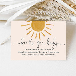 Boho Sol Baby Shower Bokar för Baby-höljeskort Tilläggskort
