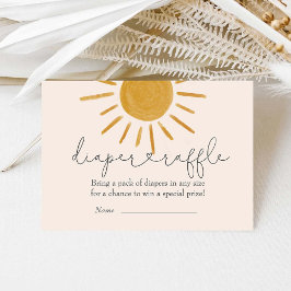 Boho Sol Baby Shower Diaper Raffle Tilläggskort