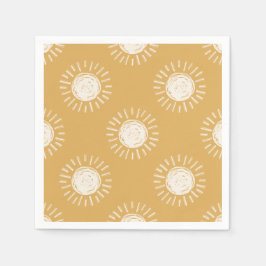 Boho Sol Baby Shower Papper Napkins Pappersservett
