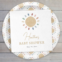 Boho Sol Baby Shower Pappersservett